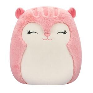 NWT Fuzz-A-Mallows Amina the Pink Squirrel with RARE HTF Gold Tag Squishmallows